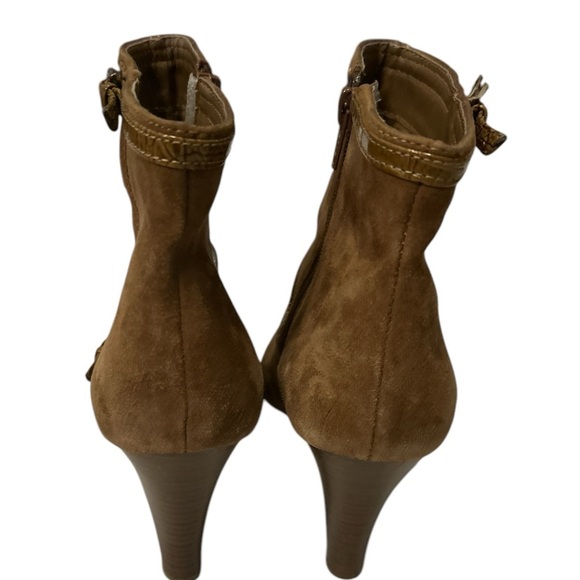 Worthington Brown Suede Peep Top Ankle Boot, Size 9.5M - Picture 2 of 6